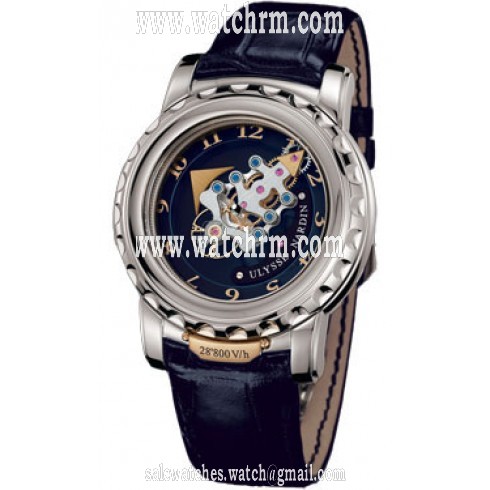Ulysse Nardin Freak Blue Dial 18kt White Gold Blue Leather Men's Watch 020-88