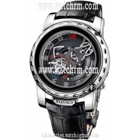 Ulysse Nardin Freak Diavolo Black Dial Alligator Leather Automatic Men's Watch 2080-115
