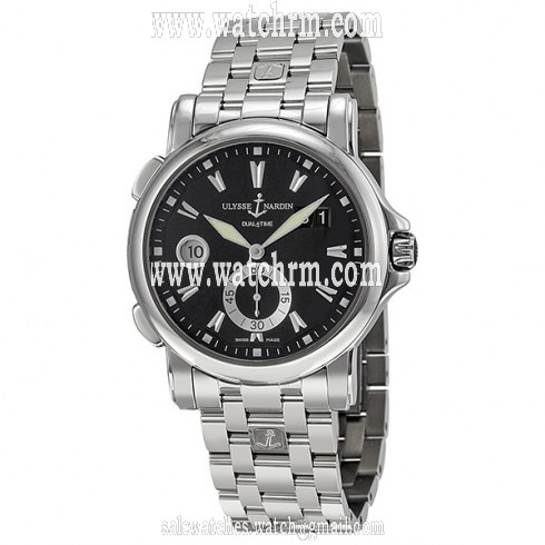 Ulysse Nardin GMT Big Date Black Dial Stainless Steel Men's Watch 243-55-7-92