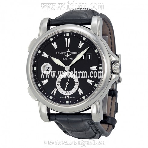 Ulysse Nardin GMT Big Date Black Dial Stainless Steel Men's Watch 243-55-92