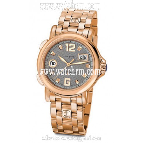 Ulysse Nardin GMT Dual Time Grey Dial 18 kt Rose Gold Automatic Men's Watch 226-87-8-61