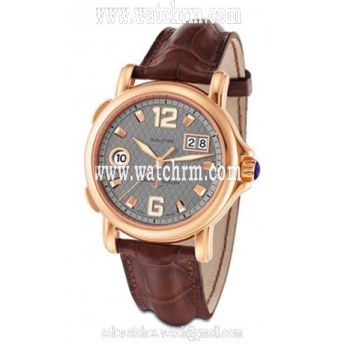 Ulysse Nardin GMT Dual Time Grey Dial Leather Automatic Men's Watch 226-87-61