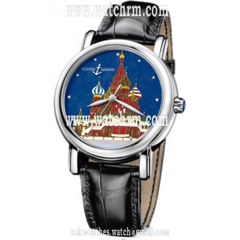 Ulysse Nardin Kremlin Enamel Cloisonne Dial Leather Men's Watch 139-10-KREM