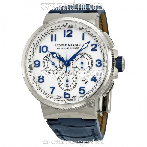 Ulysse Nardin Marine Chronograph White Dial Automatic Men's Watch 1503-150-60
