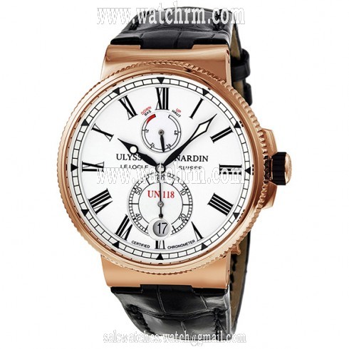 Ulysse Nardin Marine Chronometer Manufacture Automatic 18 kt Rose Gold Men's Watch 1186-122-40