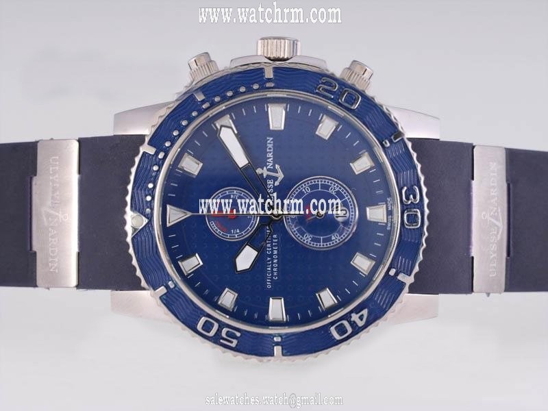 Ulysse Nardin Marine Collection 266-33-3A/92 46mm Automatic Blue Dial Watch