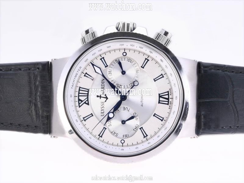 Ulysse Nardin Marine Collection 353-66/314 Automatic Stainless Steel Bezel Mens Watch