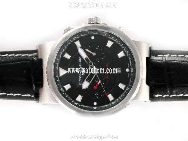 Ulysse Nardin Marine Collection 356-68LE-3 41mm Mens Stainless Steel Case Watch