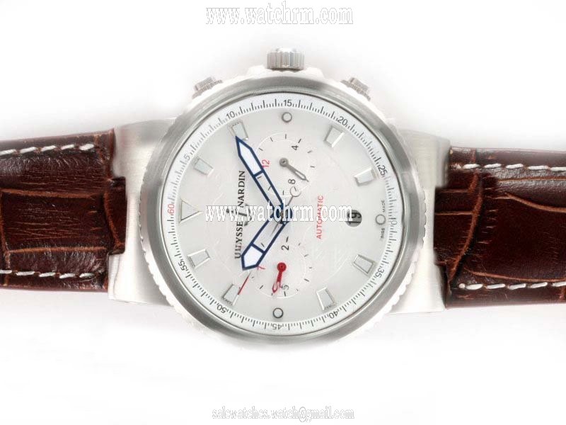 Ulysse Nardin Marine Collection 356-68LE-3 Automatic Round White Dial Watch