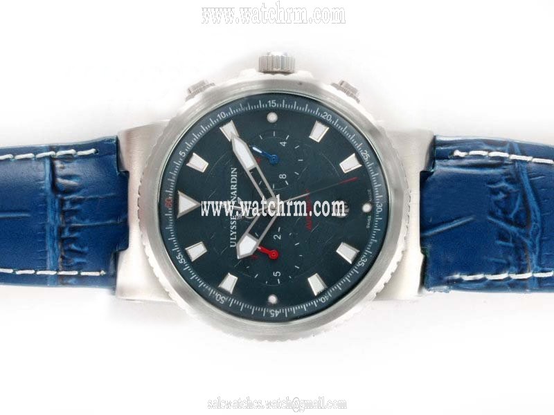Ulysse Nardin Marine Collection 356-68LE-3 Stainless Steel Bezel Stainless Steel Case Watch