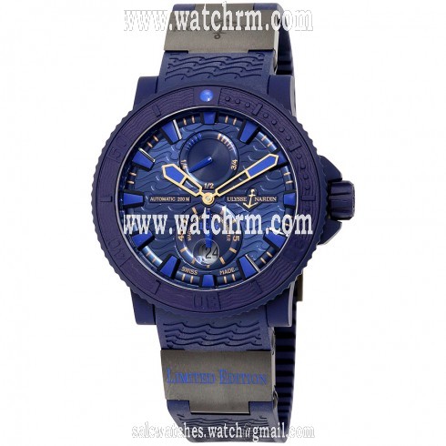 Ulysse Nardin Marine Diver Blue Ocean Automatic Blue Dial Blue Rubber Men's Watch 263-99LE-3C