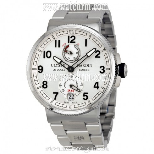 Ulysse Nardin Marine Silver Dial Stainless Steel Automatic Men's Watch 1183-126-7M-61