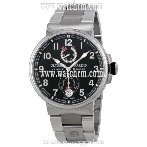 Ulysse Nardin Maxi Marine Black Dial Stainless Steel Men's Watch 1183-126-7M-62