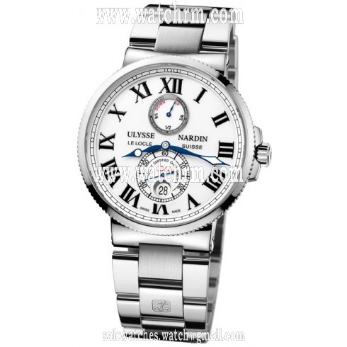 Ulysse Nardin Maxi Marine Chronometer White Dial Stainless Steel Automatic Men's Watch 263-67-7M-40