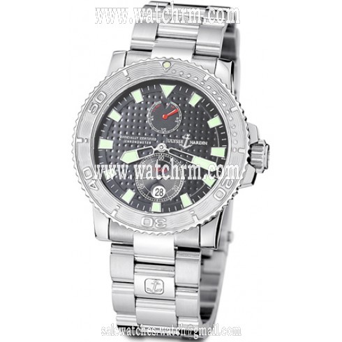 Ulysse Nardin Maxi Marine Diver Chronograph Grey Dial Stainless Steel Men's Watch 263-33-7-91
