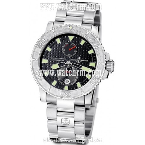 Ulysse Nardin Maxi Marine Diver Chronometer Black Dial Stainless Steel Men's Watch 263-33-7-92
