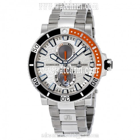 Ulysse Nardin Maxi Marine Diver Automatic Silver Dial Titanium Men's Watch 263-90-7M-91