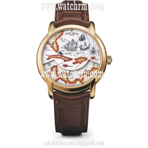 Vacheron Constantin Great Explorers - Christopher Columbus Expedition "Grand Feu" Enamelled Dial Men's Watch 47070/000J-9085