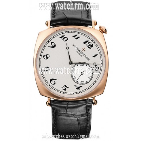 Vacheron Constantin Historiques American Silver Dial Black Leather Men's Watch 82035000R-9359