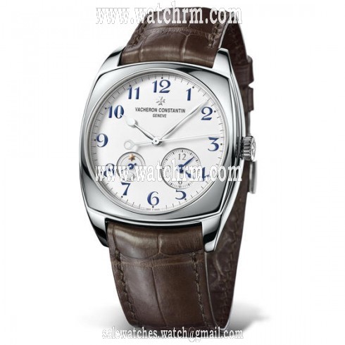 Vacheron Constantin Historiques Dual Time Silvered Opaline Dial Men's Watch 7810S/000G-B050