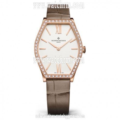 Vacheron Constantin Malte Silver Dial 18K Rose Gold Diamond Ladies Watch 25530000R-9742