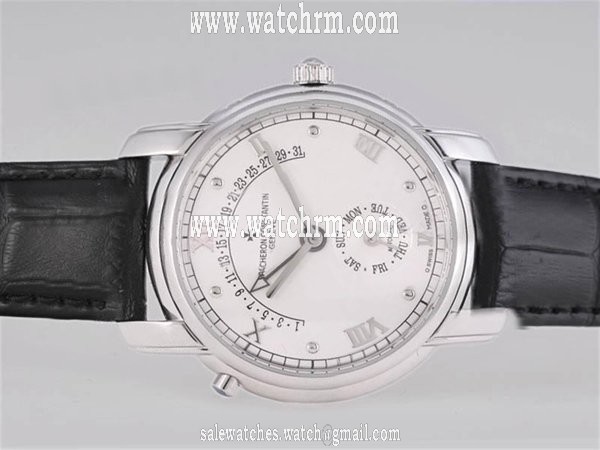Vacheron Constantin Patrimony 47245 White Gold 38mm White Dial Watch