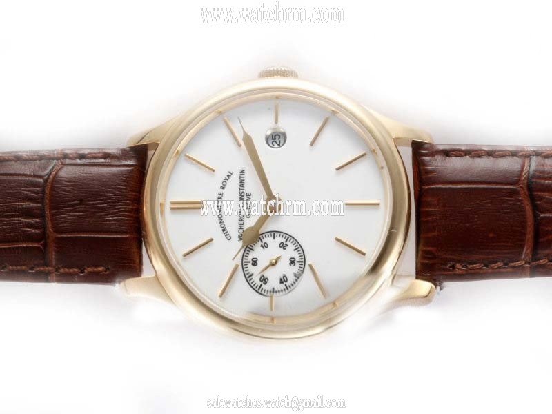 Vacheron Constantin Patrimony 87172/000R-9302 Brown Crocodile Leather Strap 38mm Womens Watch