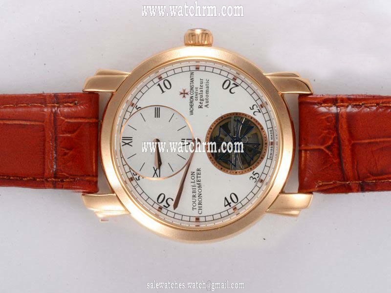 Vacheron Constantin Tourbillon 89000/000R-9655 Mens Rose Gold Case 40mm Watch