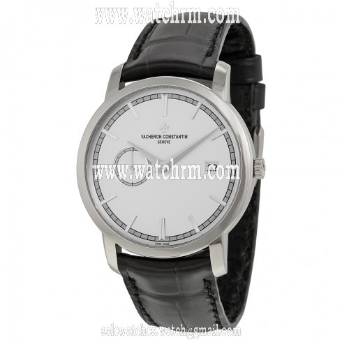 Vacheron Constantin Traditionelle Automatic Silver Dial Black Leather Men's Watch 87172000G-9301