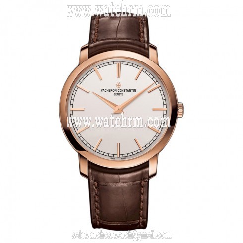 Vacheron Constantin Traditionelle Silver Dial 18K Pink Gold Automatic Men's Watch 43075000R-9884
