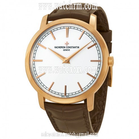 Vacheron Constantin Traditionnelle Automatic Silver Dial Brown Leather Men's Watch 43075000R-9737