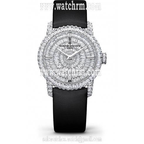 Vacheron Constantin Traditionnelle Black Satin Diamond Ladies Watch 25760000G-9945