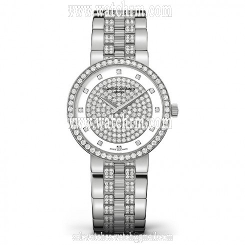 Vacheron Constantin Traditionnelle Diamond Pave Dial Ladies Watch 25554/Q03G-9824