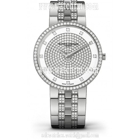 Vacheron Constantin Traditionnelle Diamond Pave Dial Men's Watch 81576/V03G-9823