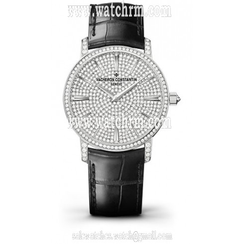 Vacheron Constantin Traditionnelle Diamond Pave Dial Men's Watch 82673/000G-9821