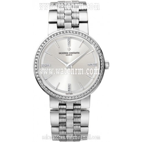 Vacheron Constantin Traditionnelle Silvered Dial Quartz Ladies Watch 25557/Q01G-9276