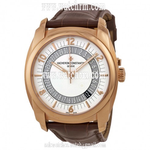 Vacheron Quai De L'ile Silver Dial Brown Leather Men's Watch 86050000R-I0P29