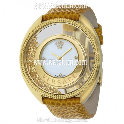 Versace Destiny Spirit Mother of Pearl Dial Pink Leather Ladies Watch 86Q91D498-S111