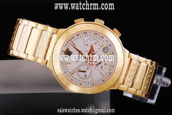 Versace Dv One 11CC9D009SC09 Womens Yellow 18k Gold Strap Round Watch