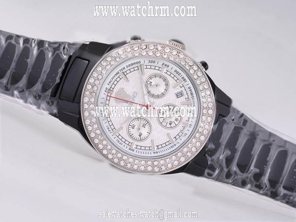 Versace Dv One 2702 Round Quartz Chronograph White Dial Watch