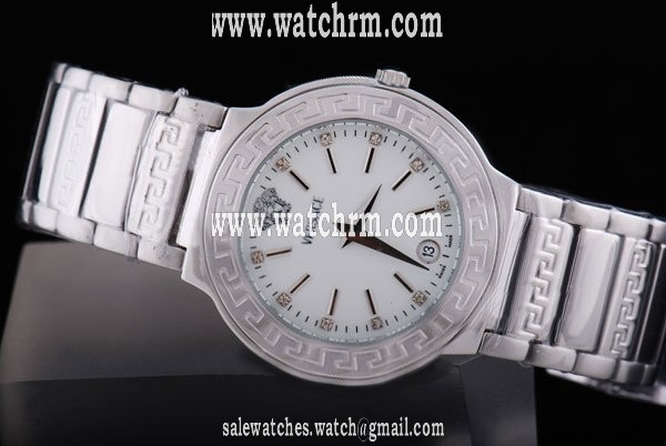 Versace Dv One A541221 Silver Stainless Steel Strap White Dial 36mm Watch