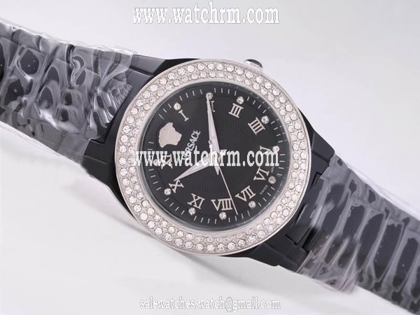 Versace Dv One A541221 Womens Stainless Steel Case Diamond Bezel Watch