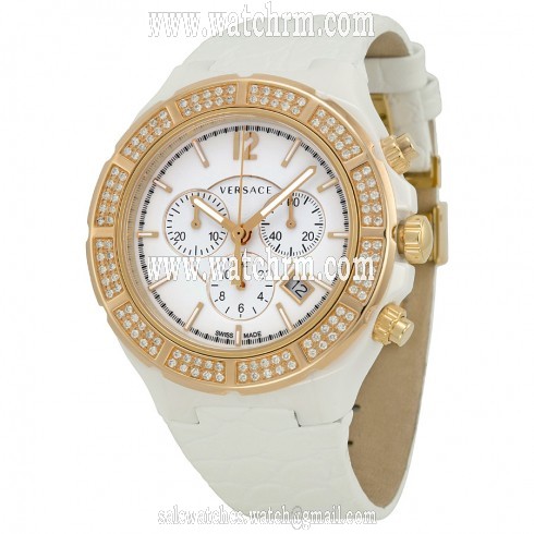 Versace DV One Chronograph White Dial White Leather Unisex Watch 28CCP11DD01-S001