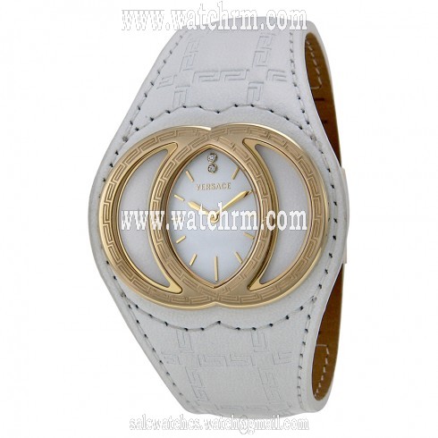 Versace Eclissi Silver Dial White Leather Ladies Watch 84Q70SD001-S001