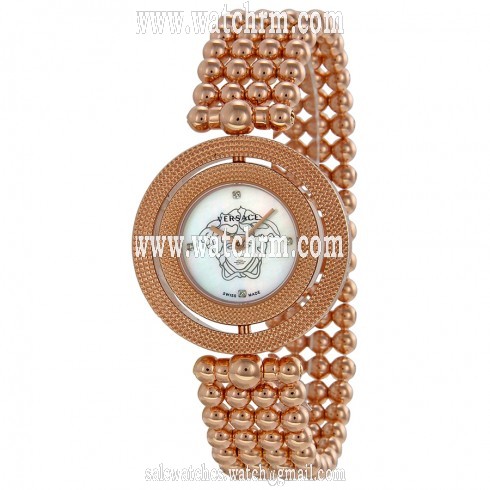 Versace Eon Lady White Mother of Pearl Dial Rose Gold-plated Ladies Watch 79Q80SD497-S080