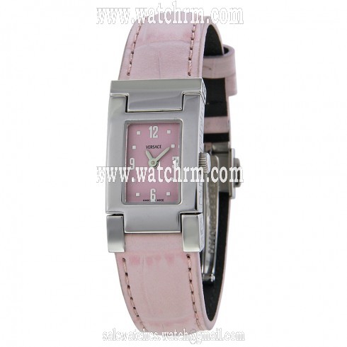 Versace Fifth Lady Pink Dial Pink Satin covered Leather Ladies Watch Watch ASQ99D111-S111