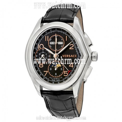 Versace Master Black Dial Black Leather Men's Watch 20A99D009  S009