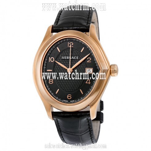 Versace Master Black Dial Rose Gold-plated  Stainless Steel Ladies Watch 20Q80D009-S009