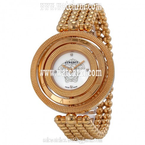 Versace Mother of Pearl Dial Rose Gold PVD Ladies Watch 80Q80SD497-S080