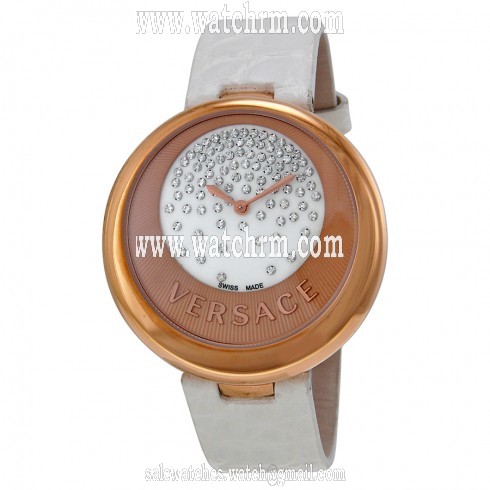 Versace Perpetuelle Rose and White Dial White Leather Ladies Watch 87Q80D98F-S001